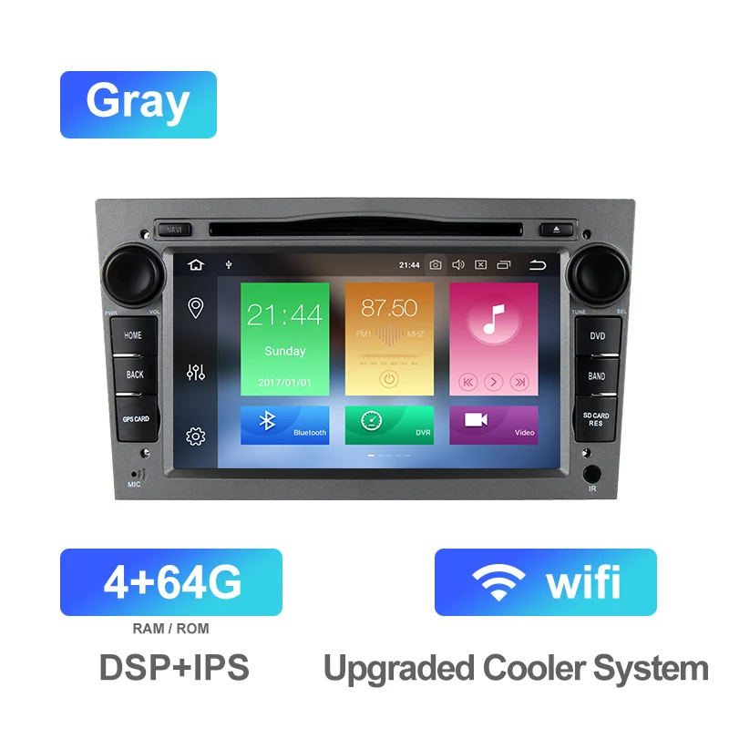 Штатная магнитола для OPEL, Marubox 7A903PX5 DSP, Головное устройство для OPEL Astra, Corsa, Antara, Vectra, Meriva, Vivaro, Zafira,Android9,Восьмиядерный процессор,Оперативная 4GB,Встроенная 32GB,Радио чип TEF6686,DVD - Цвет: Gray 4GB 64GB DSP