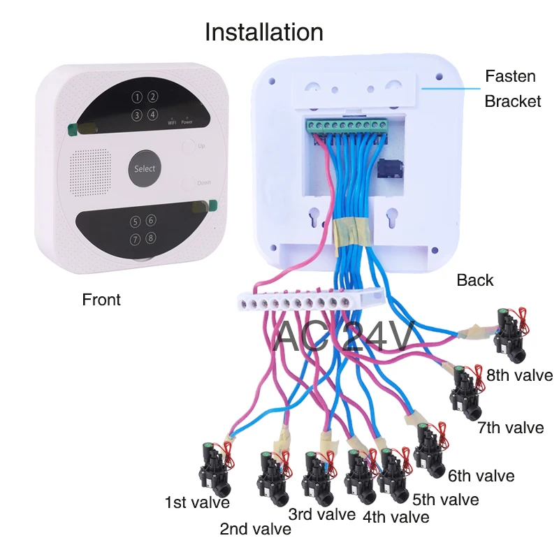 Controlador de riego inteligente para el hogar, sistema de riego con temporizador, v&aacute;lvula de agua, WIFI, Tuya, jard&iacute;n-1