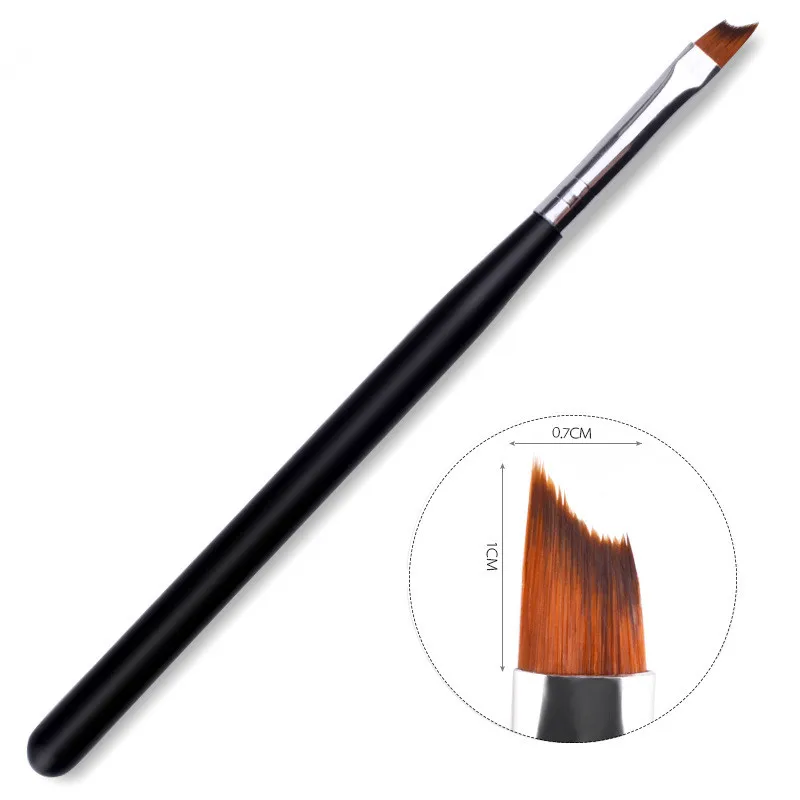 

The Black Handle Professional Liner Painting Gradient Drawing Nail Brushes For Nails Blending Stripling Manicuring Tools#G-B025