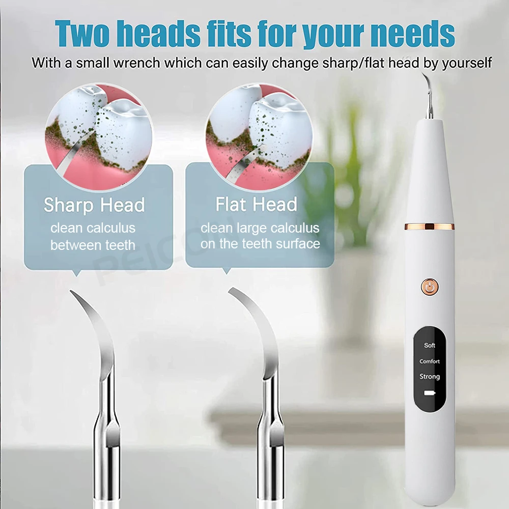 Ultrasonic Dental Scaler For Teeth Tartar Stain Tooth Calculus Remover Electric Sonic Teeth Plaque Cleaner Dental Stone Removal 6