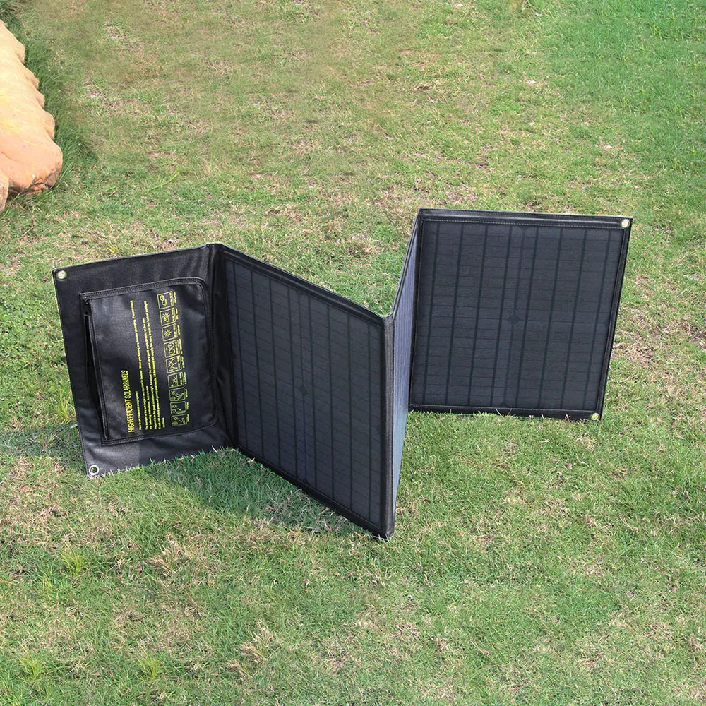 

Foldable Portable Waterproof Fast Charger Solar Panel 100W Mono Solar Charger Panel Suitable for Mobile Power Phone