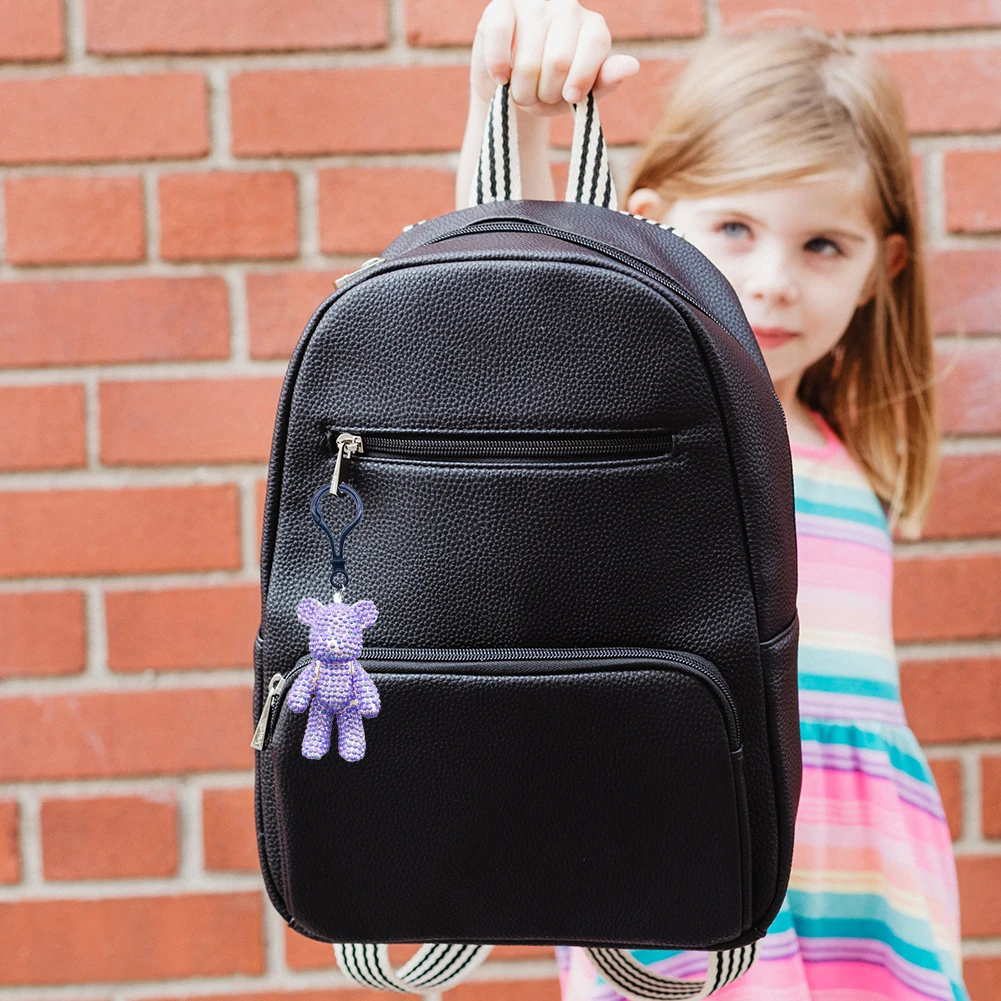 DIY Мозаика 5D 2 шт. милый Мишка со стразами брелок для девочек и женщин маленький