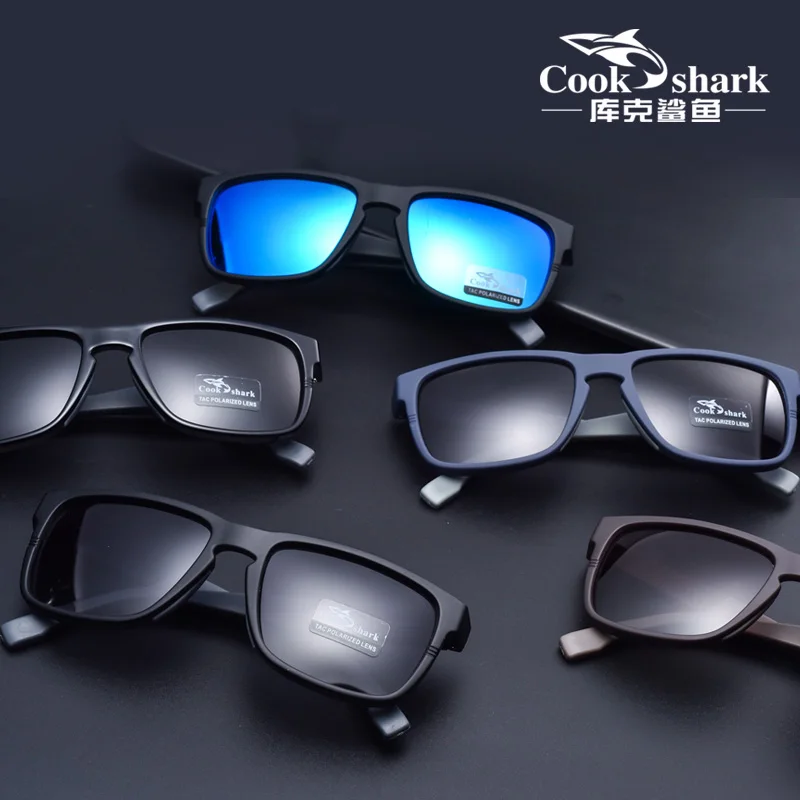 Мужские солнцезащитные очки Cook shark поляризационные хипстерские водительские для