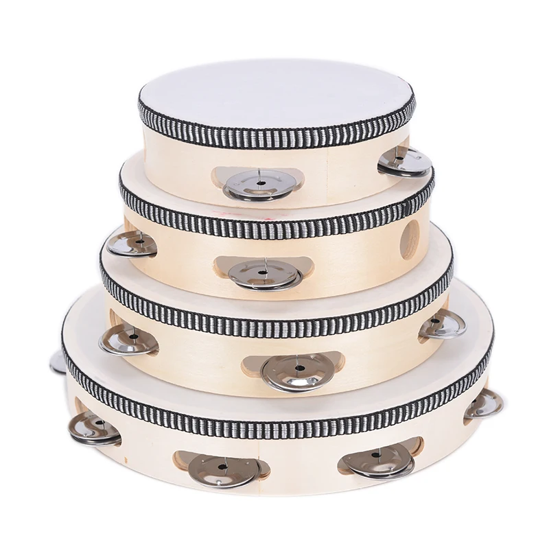 

Multi-size Popular 6" Musical Instrument Tambourine Jazz Drum children's Educational Tambourine Percussion Instrument Party Toy