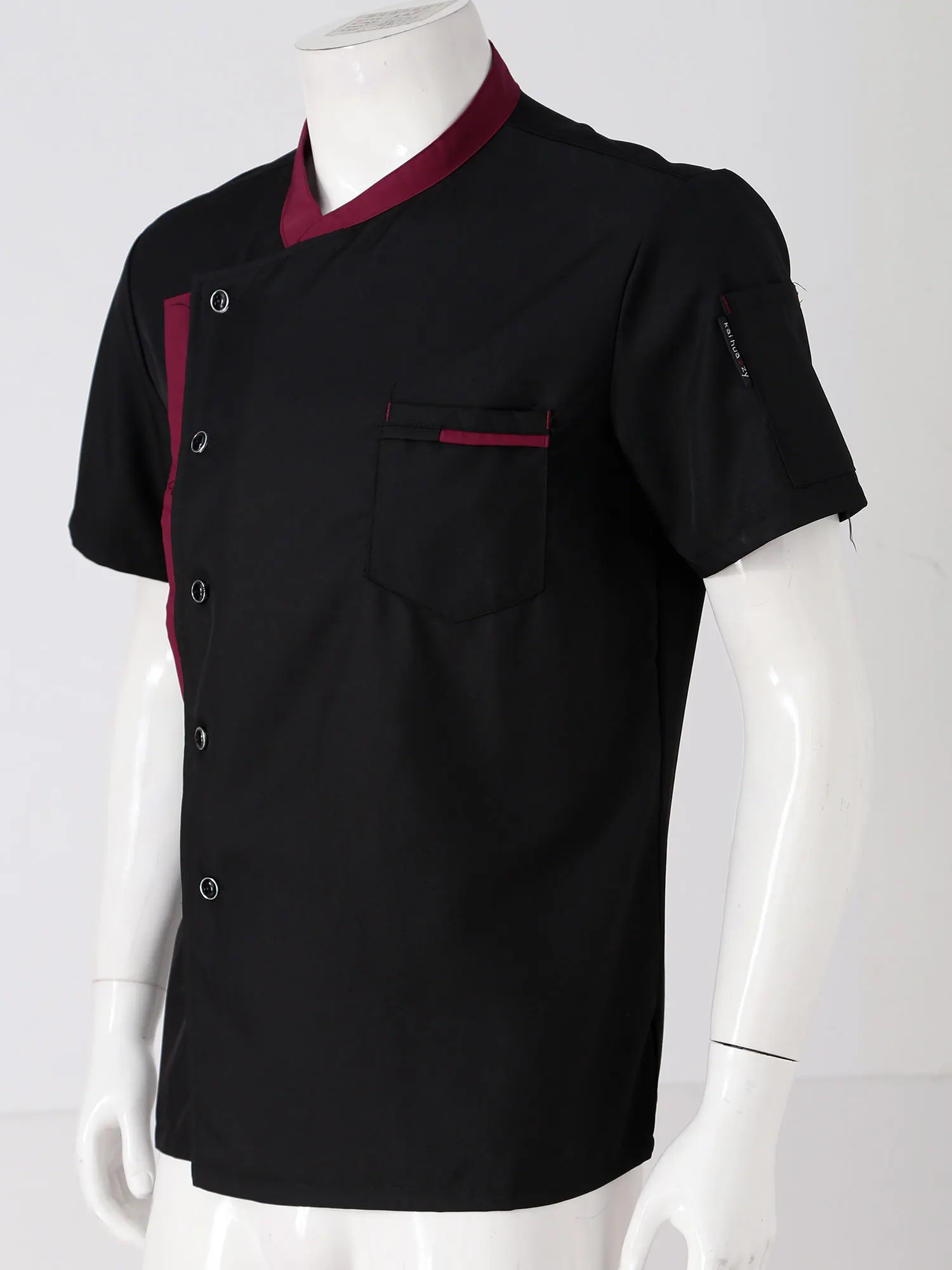 Male Mens Cooking Kitchen Chef Coat Short Sleeve Jacket Uniform Tops for Hotel Restaurant Canteen Cosplay Costumes | Тематическая