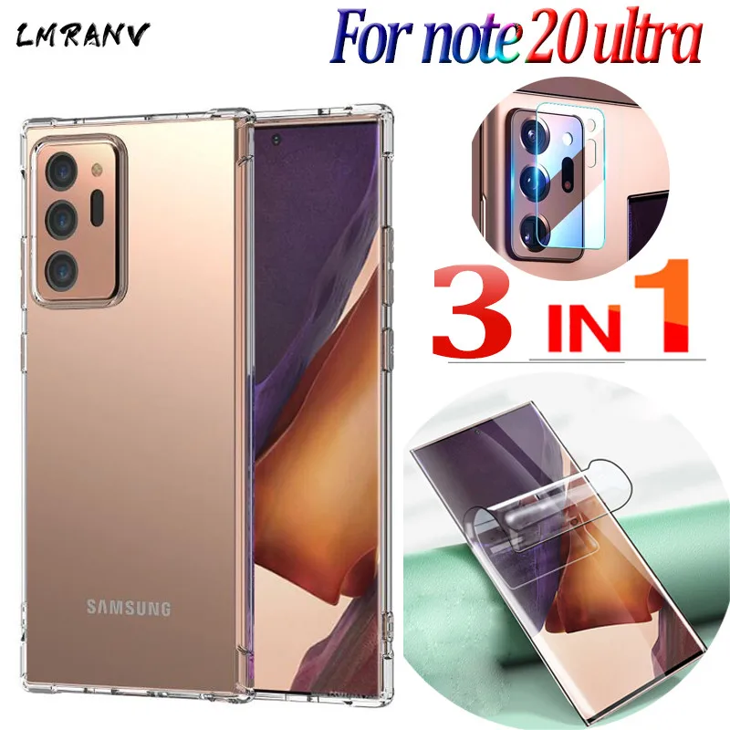 

for note20 ultra case Silicone Samsung Galaxy note 20 note20 ultra phone case soft hydrogel film full cover Galaxy note 20 ultra