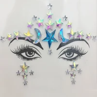 face jewels sticker make up adhesive temporary tattoo body art gems rhinestone stickers for festival party