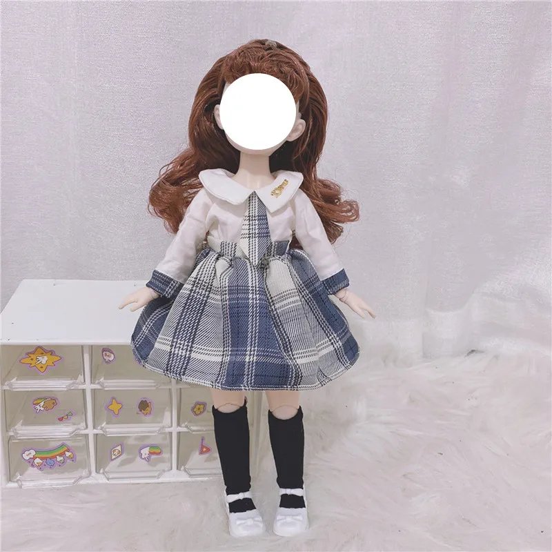 

1/6 30cm BJD Doll Clothes Accessories Fat Body College Style Wearable Clothes Suit Children DIY Dress Up Toy Girl Fashion Gift