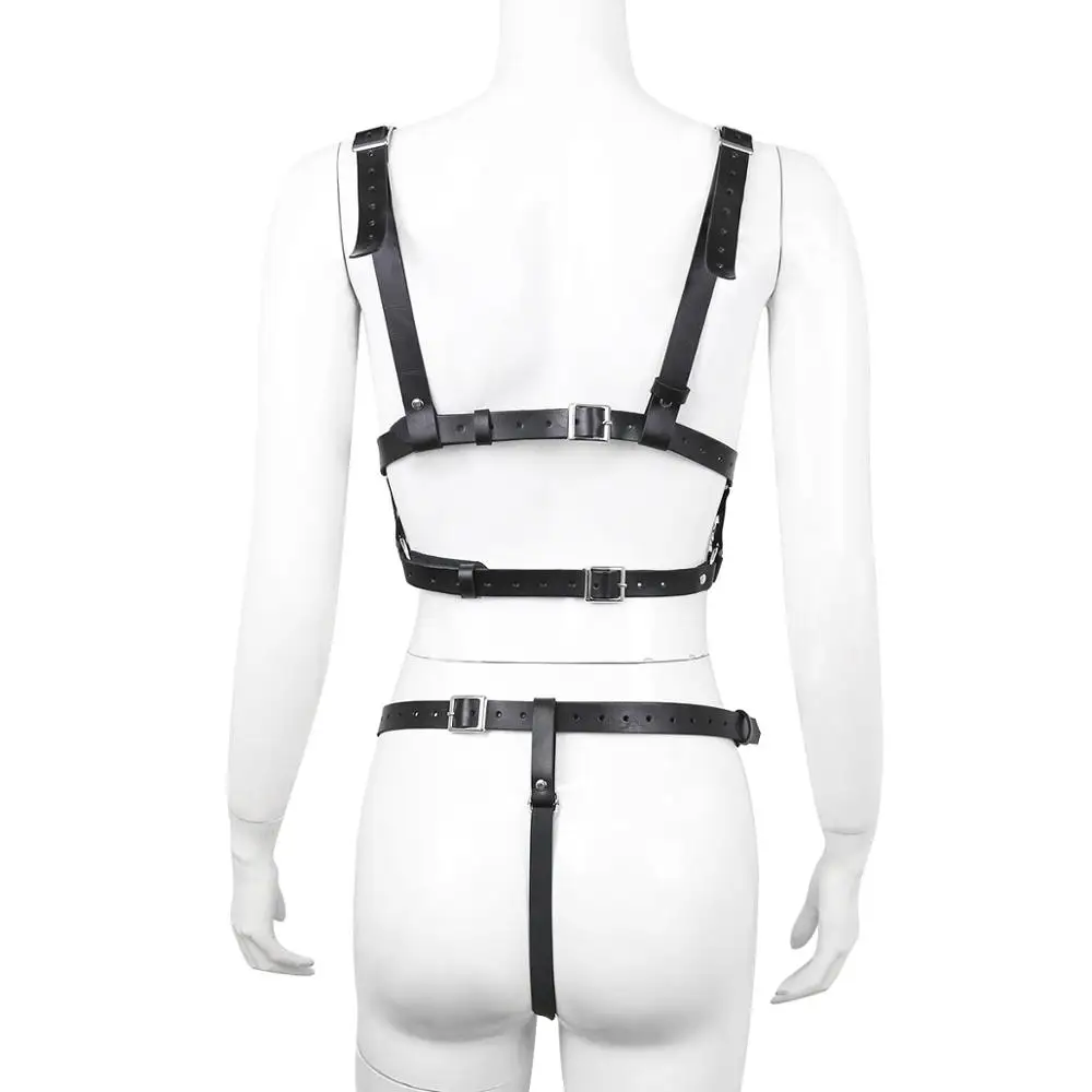 Сексуальный кожаный женский ремень для тела ног поясные ремни бюстгальтер