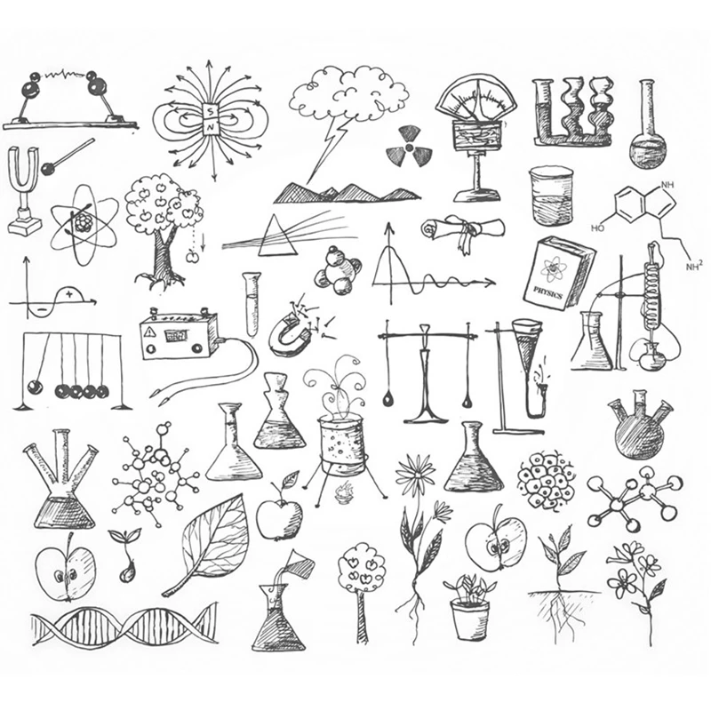 

New 2021 Physical Chemistry Experiment Biological Note Study Learn Scrapbooking Paper Background Frame Card Craft No Cutting Die