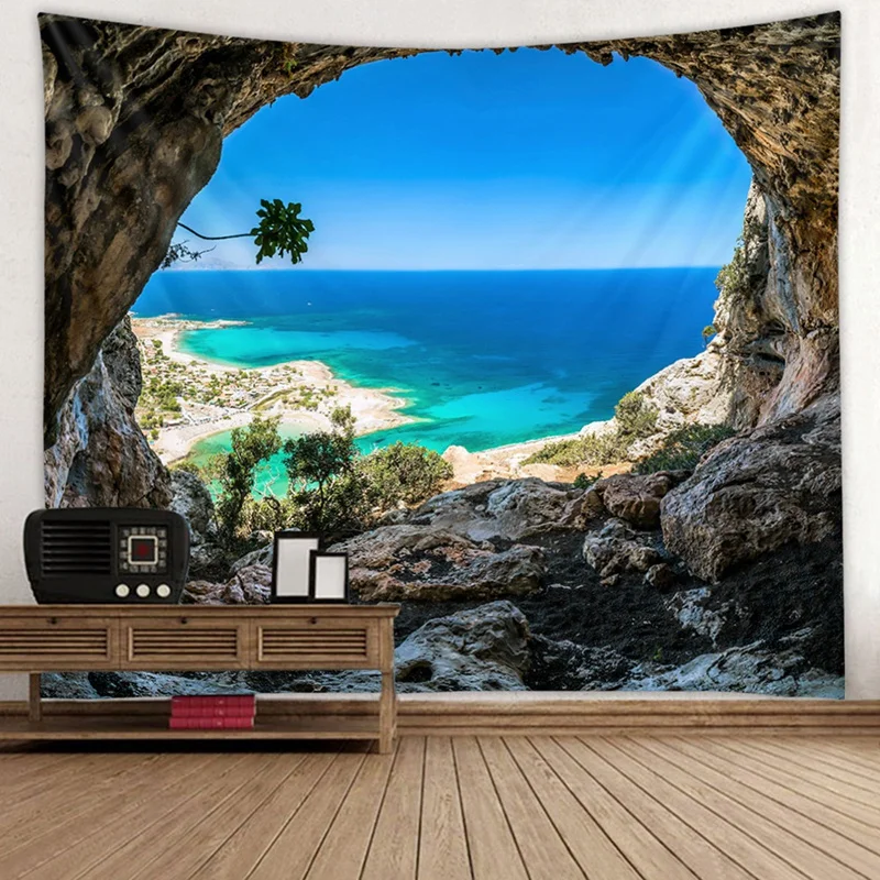 

Nature Shocking Waterfall Wall Hanging Tapestry Couch Blanket Bedroom Living Room Wall Decoration Paintings -180X230cm