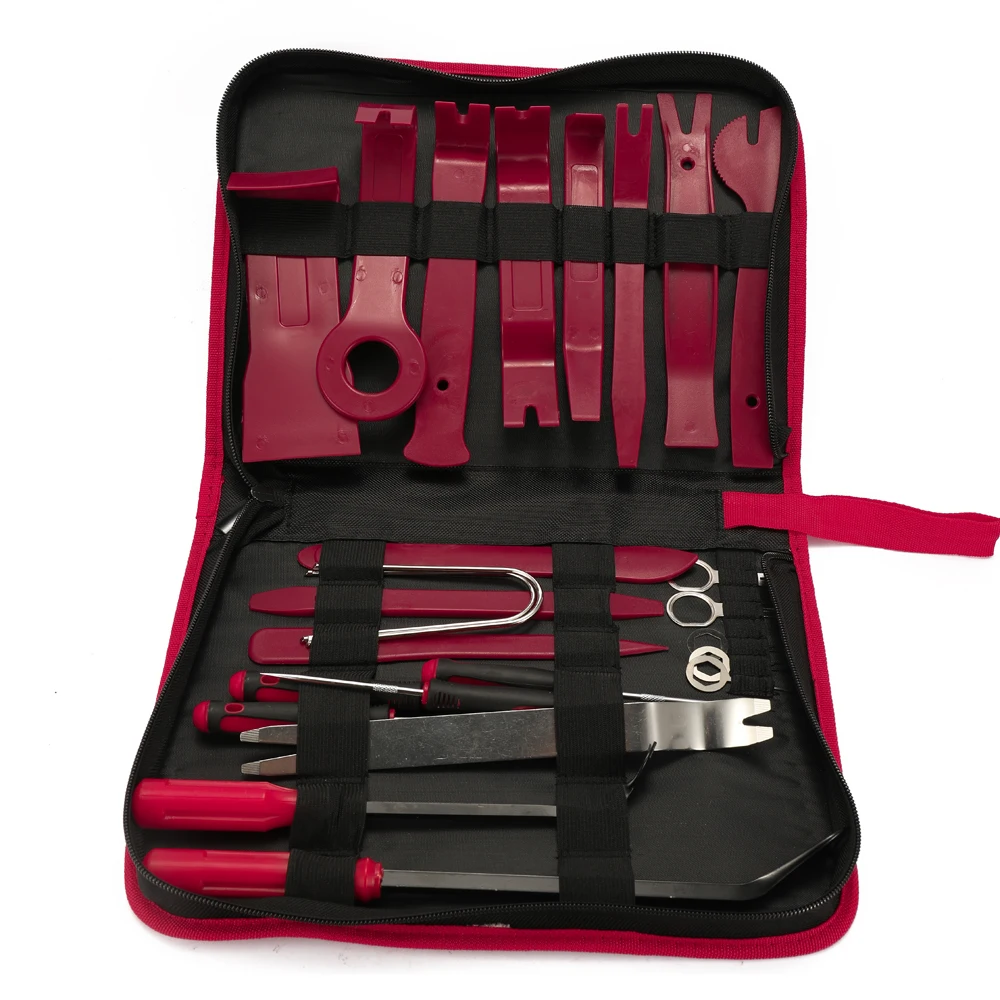 

25pcs Car Trim Door Panel Window Molding Upholstery Clip Removal Tool Set Radio Audio Console Plier Clamp Repair Tool kit