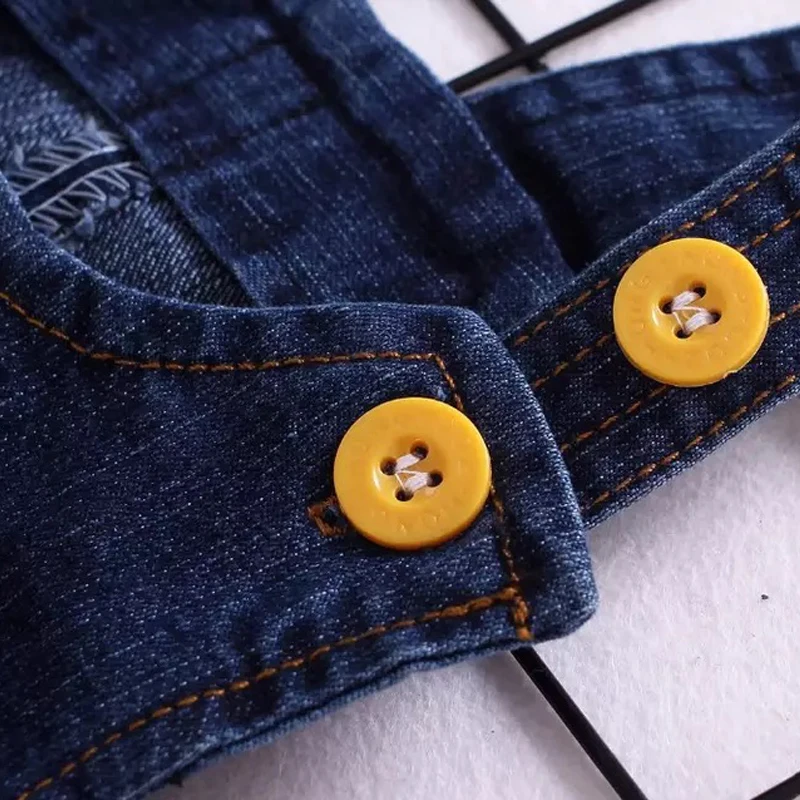 IENENS осенней одежды для мальчиков детский джинсовый комбинезон девочек