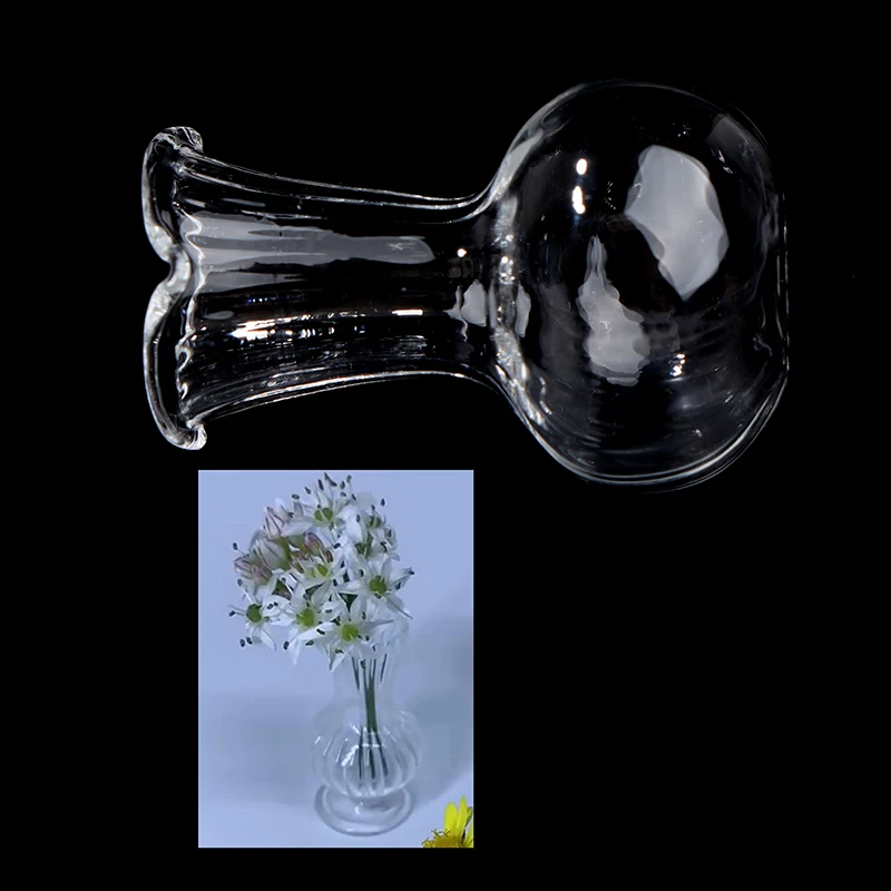 1:12 миниатюрный цветочный горшок для кукольного домика ваза стеклянная раковина