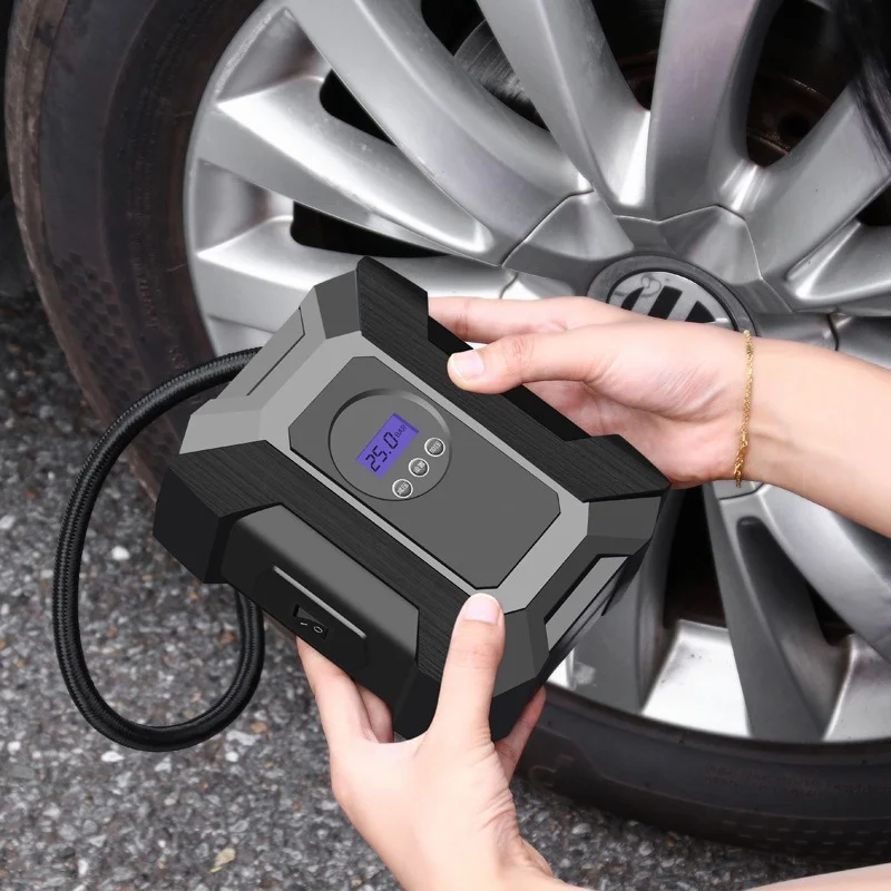 

120W Car Air Compressor small and portable electric air pump 12V tire inflator for Car Motorcycle Bicycles LED Light Tire Pump