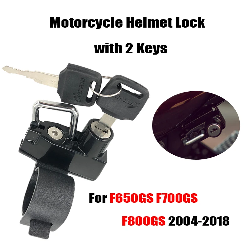 

For BMW F650GS F700GS F800GS 2004-2018 2016 2017 Motorcycle 6 Colors Helmet Lock Kit Anti-theft Security Aluminum with 2 Keys