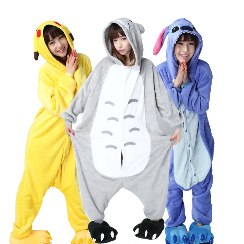 Большие пижамы кигуруми с животными XXL комбинезон для взрослых Мультяшные женщин