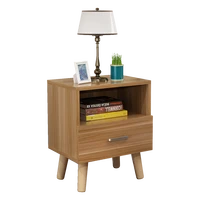 Simple Modern Solid Wood Legs Bedside Table Economical Bedside Storage Cabinet Nordic Bedroom Small Table Nightstand Drawer
