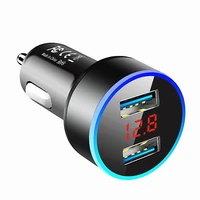 dual usb car charger 5v 3 1a universal auto mini quick charge forbag purse cloth grocery storage auto fastener clip