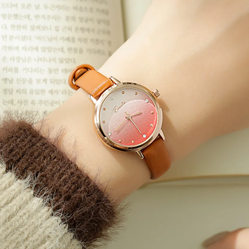 

Simple Women Quartz Watches Ultra-thin 7MM Ladies Wristwatches Waterproof Black Brown Blue Leather Strap Slim Female Watch Clock