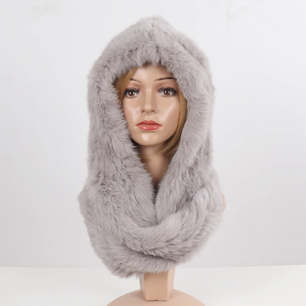 Новинка 2024 русские женские вязаные шапки из натурального кроличьего меха