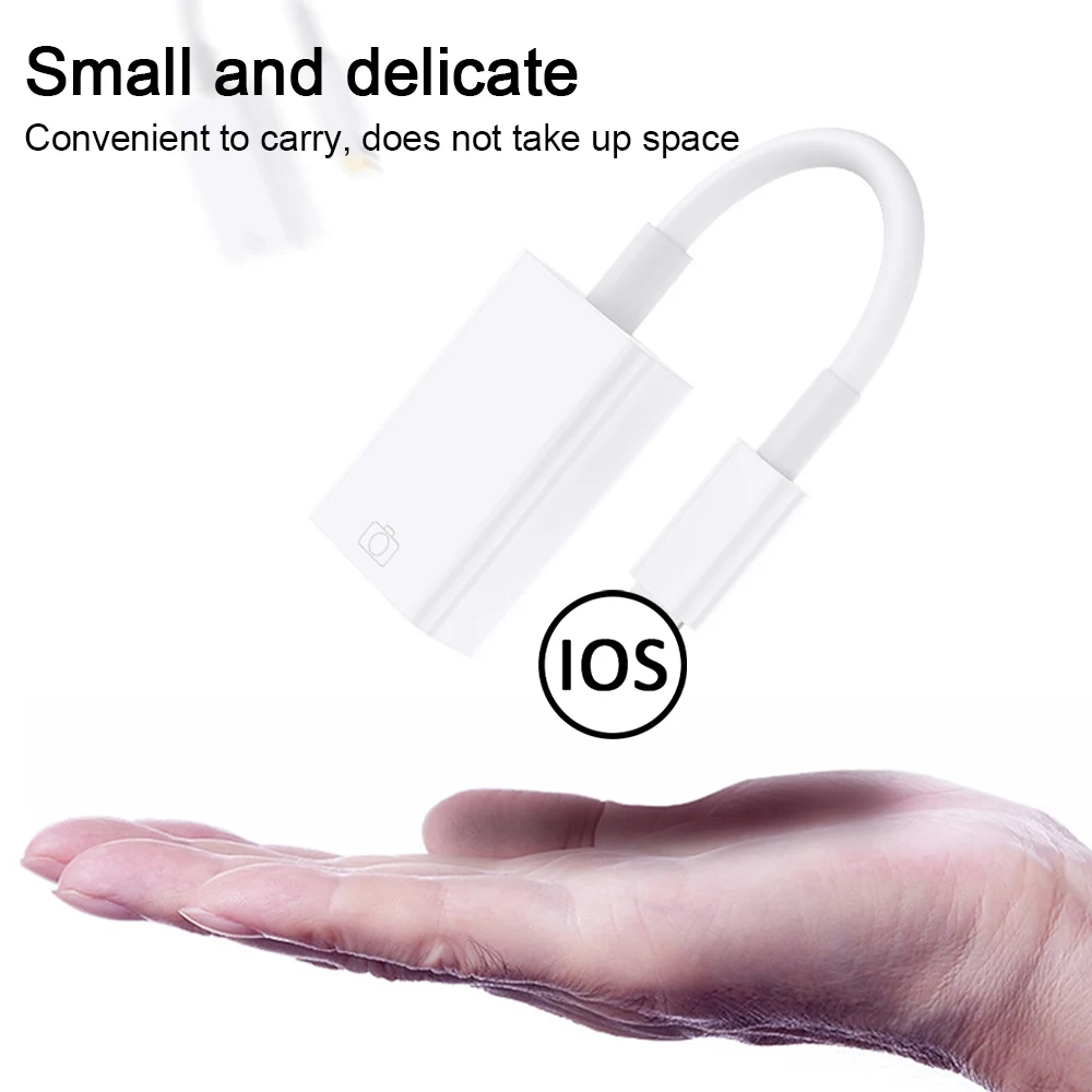 

For iOS Interface to USB Camera Adapter USB 3.0 OTG Cable Adapter for iPhone Supports Connect U Disk Keyboard Mouse