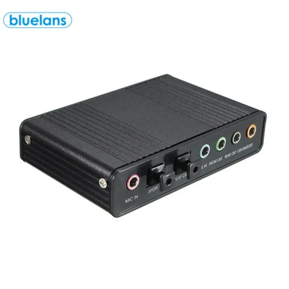 

Computer External Sound Card 6 Channel USB 2.0 External 5.1 Optical S/PDIF Audio Adapter For Gaming Live Singing K