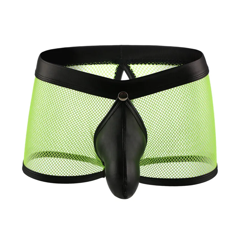 Сексуальное мужское нижнее белье прозрачные сетчатые шорты боксеры для мужчин