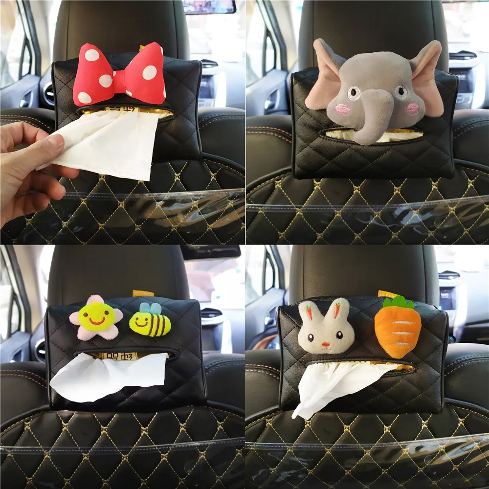 

Универсальный автомобильный подлокотник, коробка для салфеток, креативный мультяшный держатель, товары для интерьера автомобиля, автомоби...