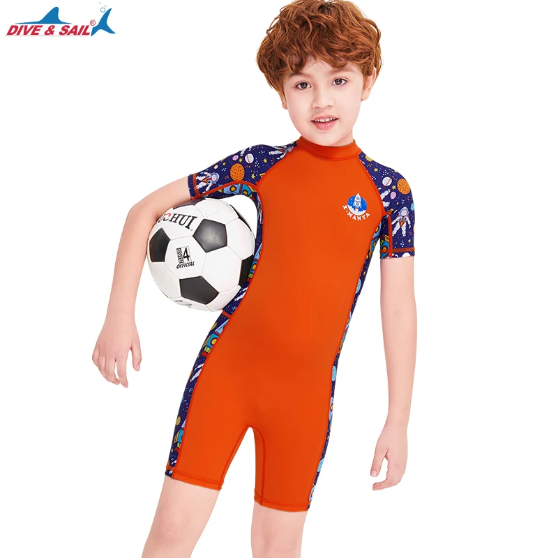 Детский купальник цельный купальный костюм для мальчиков и девочек UPF50 +