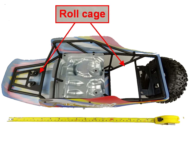 Корпус автомобиля VRX + нейлоновая рулонная клетка запасное колесо блистер с