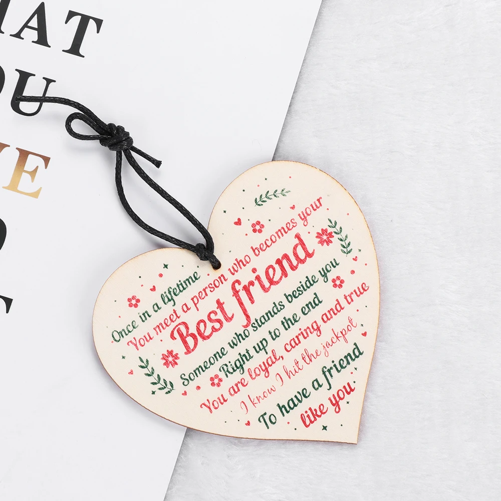 1 шт. деревянная подвесная лучший друг подарки на день рождения СПАСИБО сердце