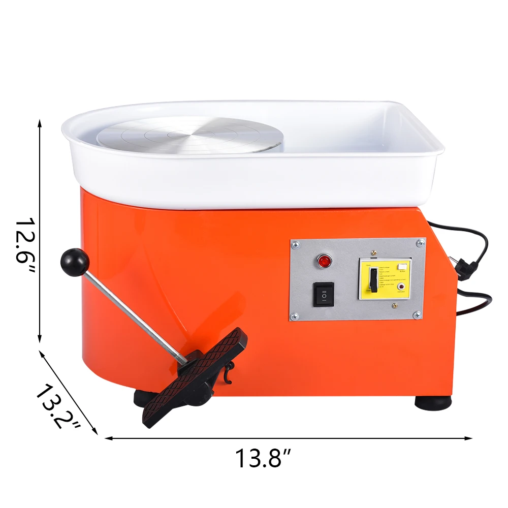

Pottery Forming Machine 110/220V Electric Pottery Wheel DIY Clay Tools With Tray Adjustable Foot Pedal For Ceramic Work Art New