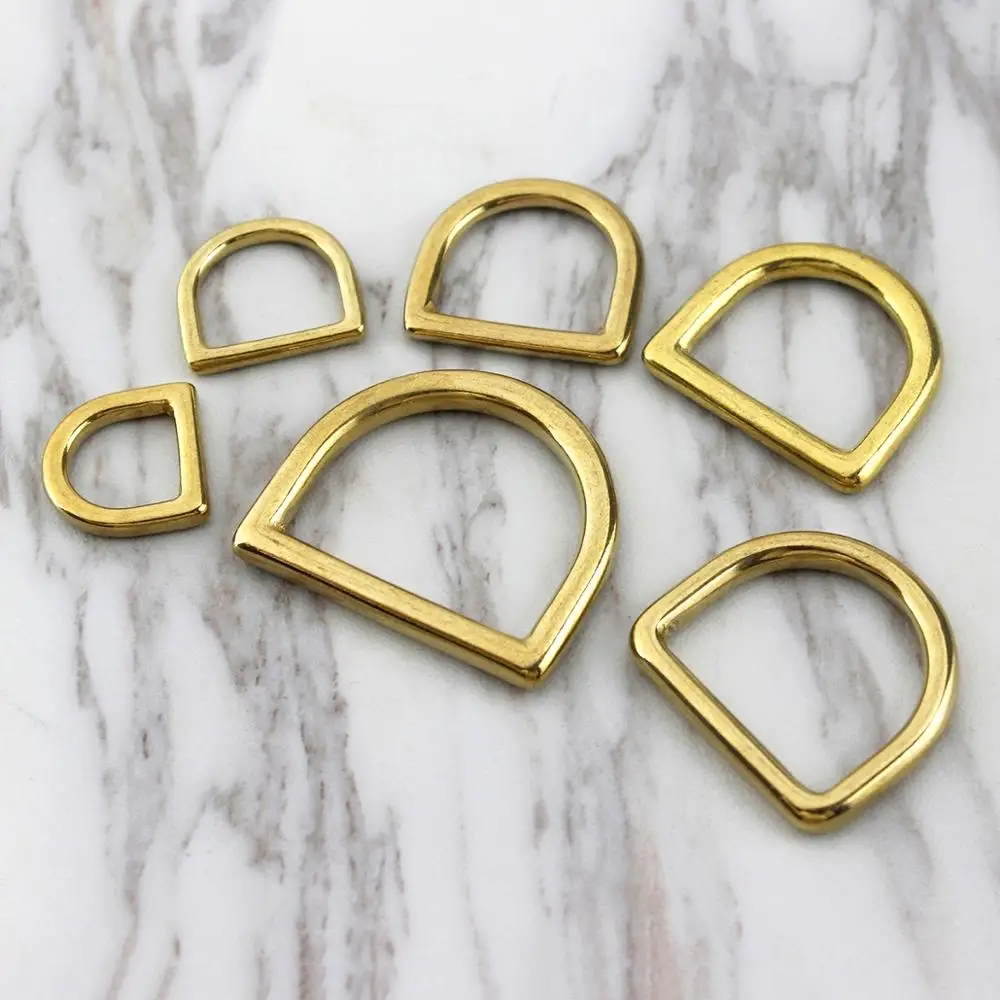 Твердая латунь литой такелаж D Кольцо седло ошейник для питомцев Ремни жгута ди