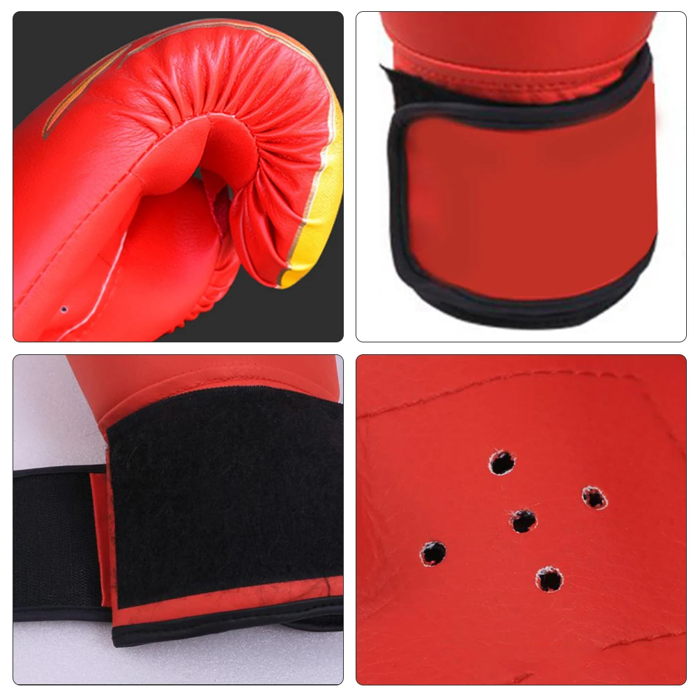 

Children Boxing Gloves Professional Flame Mesh Breathable PU Leather Flame Gloves San/da Boxing Training Glove For Kids