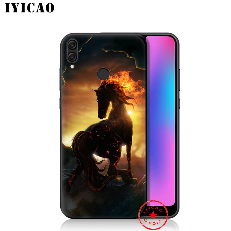 IYICAO лошадь прохладный Бег мягкий чехол для huawei Honor 20 10 9X9 8C 8X8 7X 7C 7A 6A Nova 5i 4 3i 2 2i Lite рro