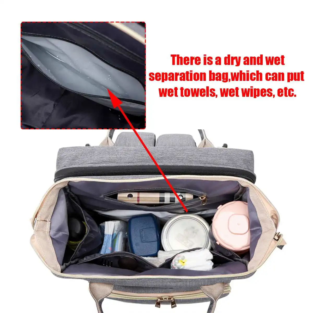 

Large Capacity Diaper Bag Backpack Multifunctional Foldable Baby Bed Crib Bag Maternity Handbag Stroller Bag Insulation Nursing