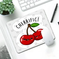 small 22x18cm office leisure edge anti slip washable laptop game mouse pad for girls fashion notebook mouse pad cartoon cherry