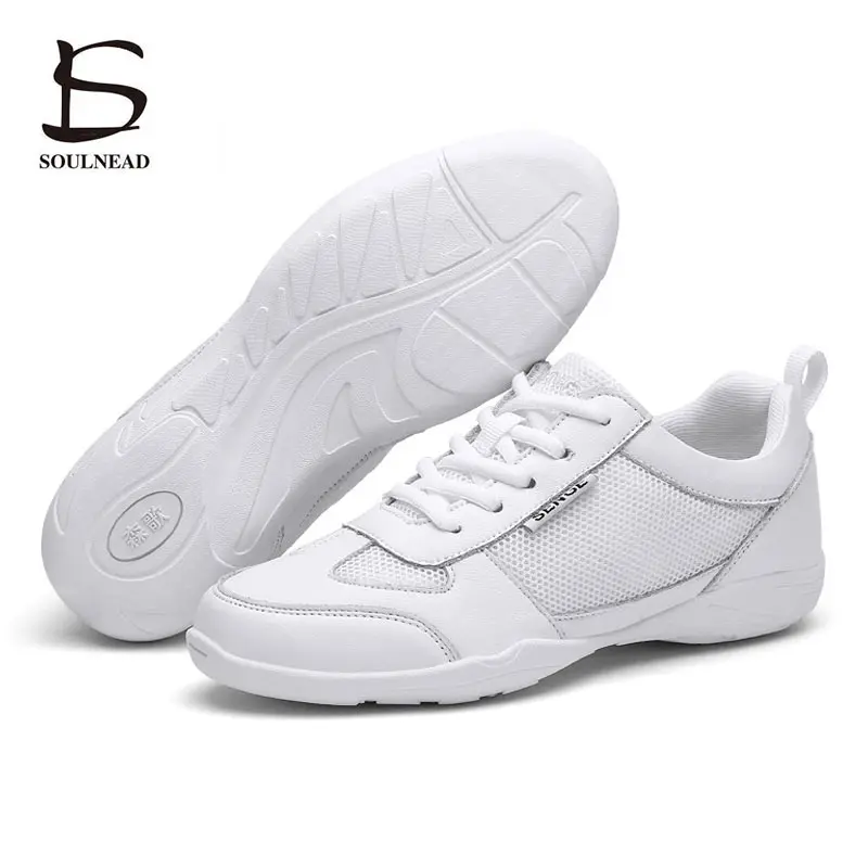 Adult Women Aerobics Shoes White Jazz Dance Shoes Girls Competitive Shoes Soft Sole Female Fitness Dance Sneakers Size 34-41