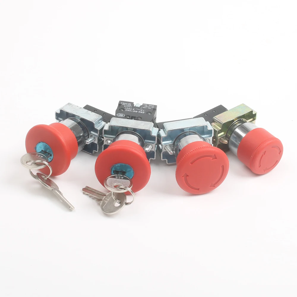 XB2 BS142 BS145 BS442 BS542 1NC/1NO1NC ключ аварийной остановки поворотный кнопочный переключатель 2 положения