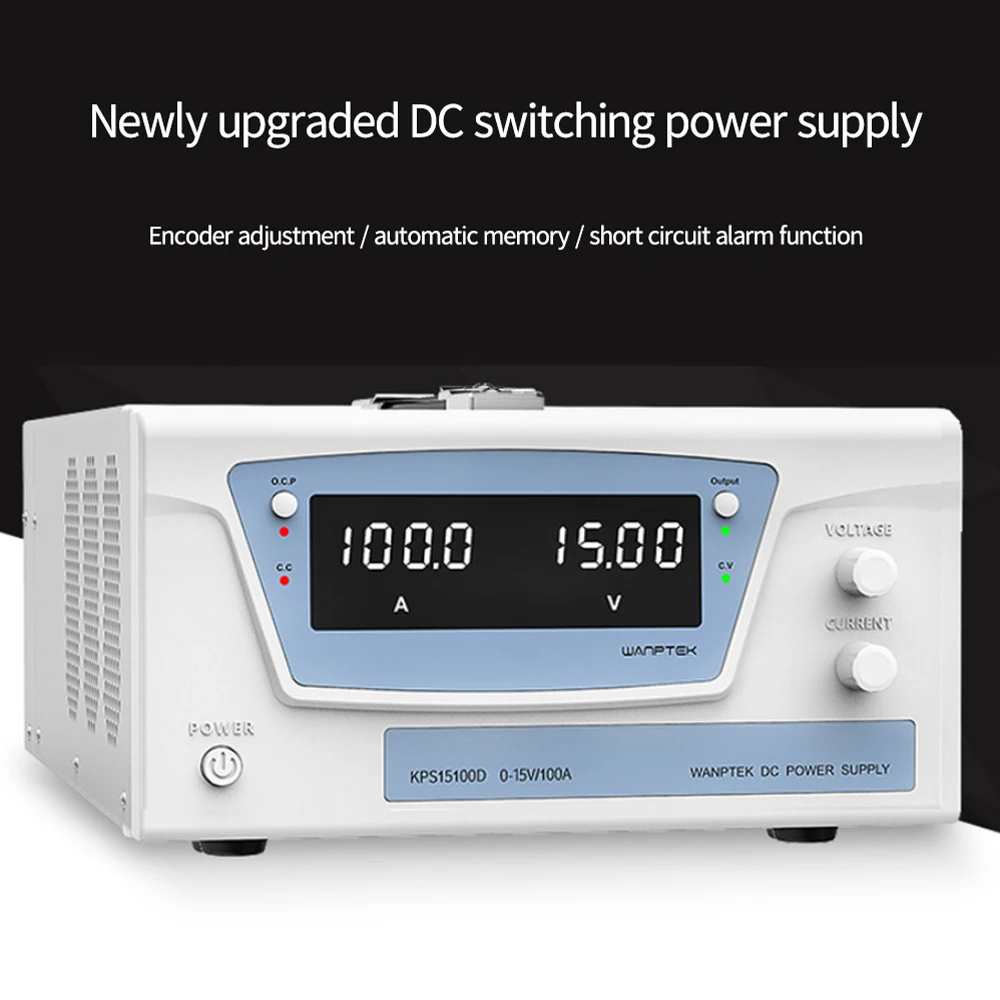 

wanptek KPS15100D 0-15V 100A DC High-power DC power adjustable DC Aging plating constant current power supply