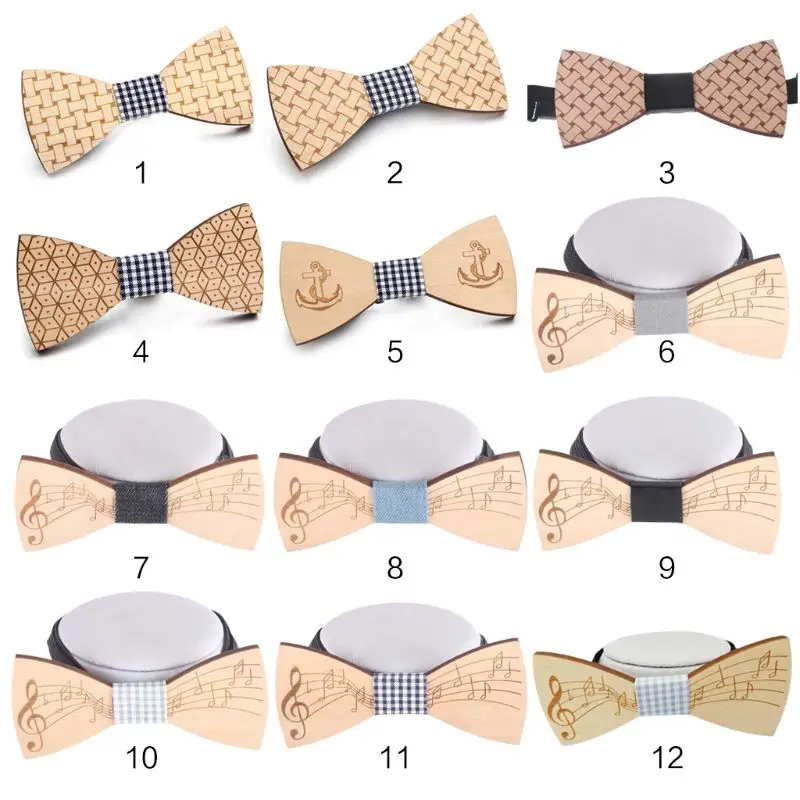 Джентльменском стиле ручной работы деревянная бабочка музыкальная нота с