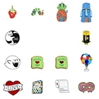 Брошь в виде мультяшной книги, эмалированная брошь в форме тоста из авокадо и хлеба, значки на батарейках, модные украшения для друзей, аксессуары для рюкзаков