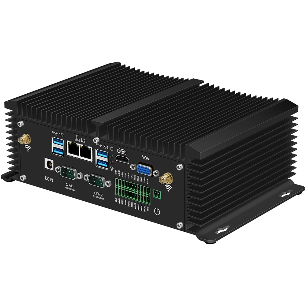 Мини ПК Core i5 8350U 7200U i7 7500U DDR4 ram 2* RS485/232 2* LAN HDMI VGA wifi Windows Linux неттоп безвентиляторный мини компьютер