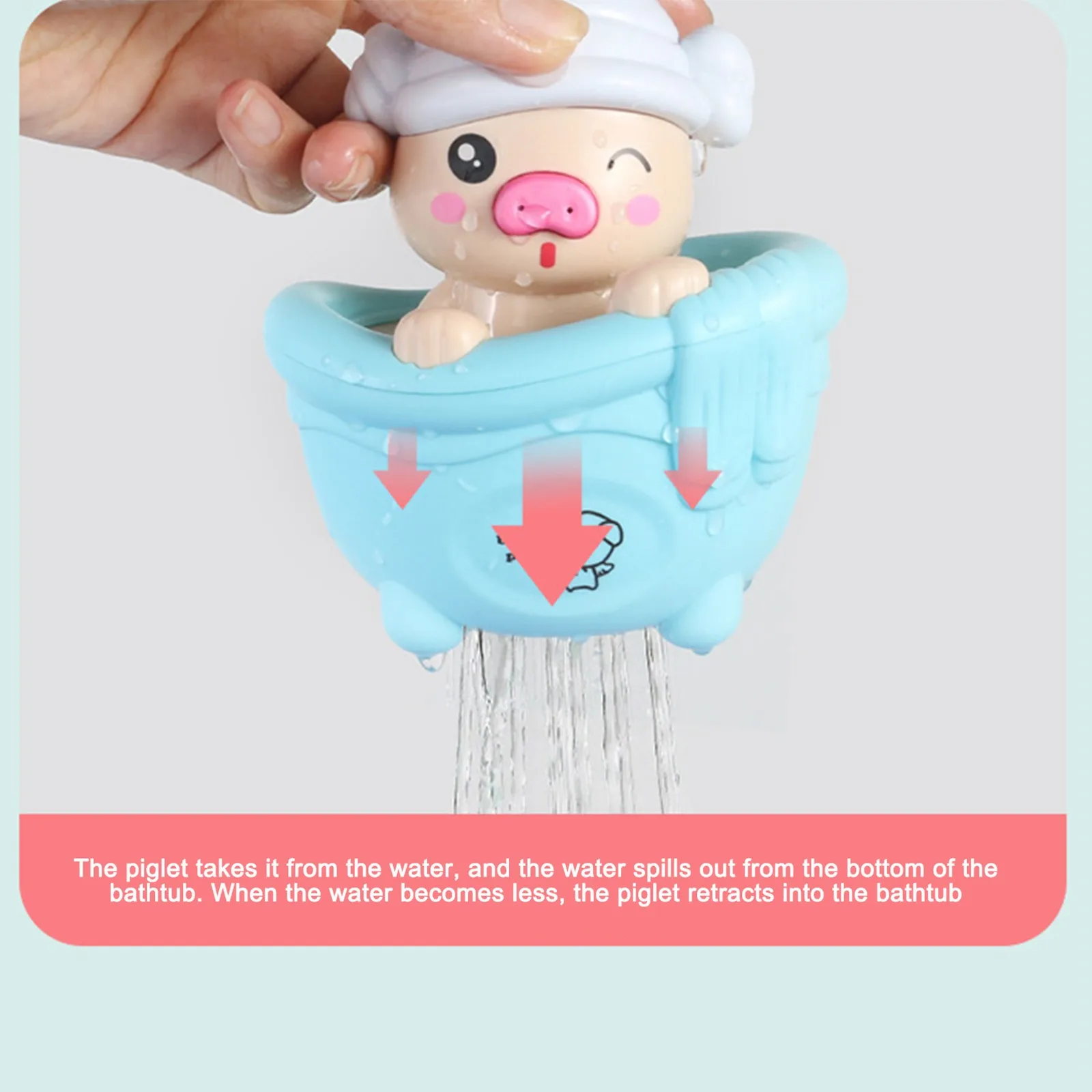 Детская игрушка для ванной смайлик Wink свинья бассейна распылитель воды