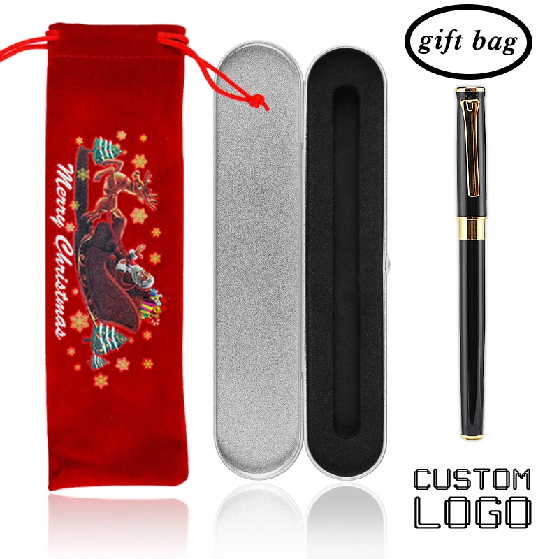 

1set New Metal Signature Pens High-end Business Oil Gel Pen Christmas Gifts Box School Office Supplies Daily Writing Custom Logo
