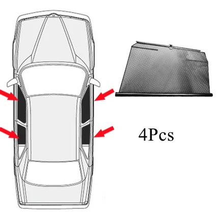 4 side windows Для Volkswagen GOLF MK6 автомобиль специальный солнцезащитный козырек боковое окно Автоматический подъемный солнцезащитный козырек изоляция телескопические шторы - Цвет: 4 side windows