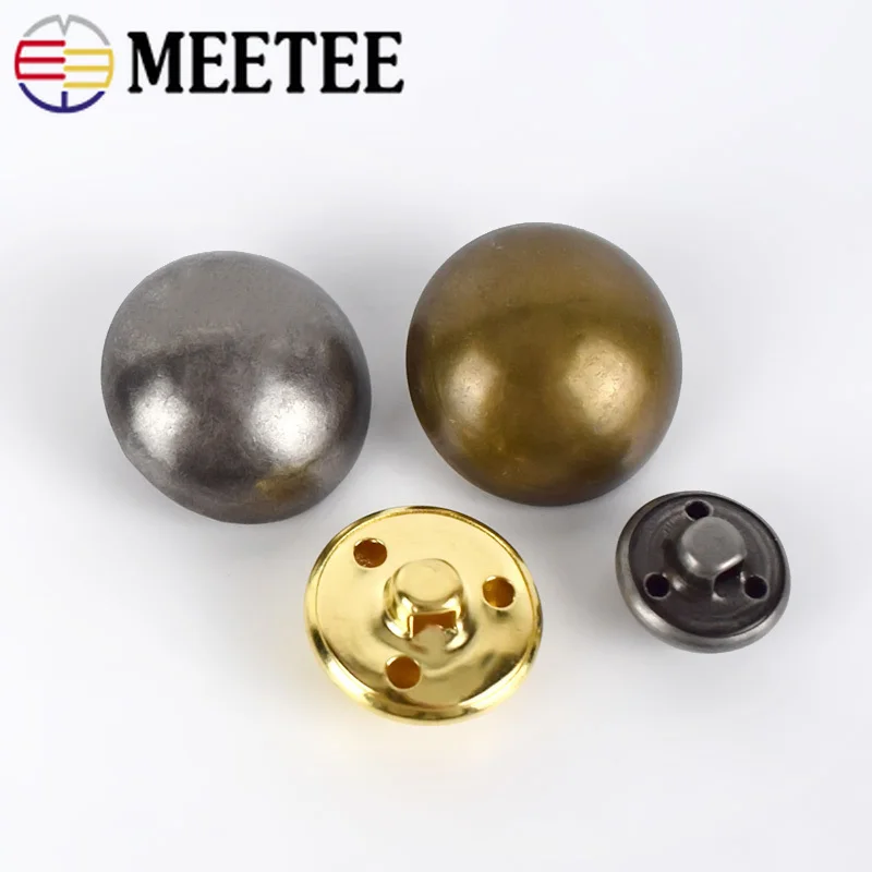 Металлические пуговицы Meetee 15-28 мм в виде грибов рукоятка для пальто куртки