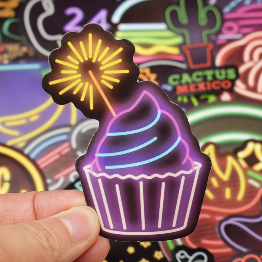 Наклейки неоновые в стиле ретро 10/50 шт. | Игрушки и хобби