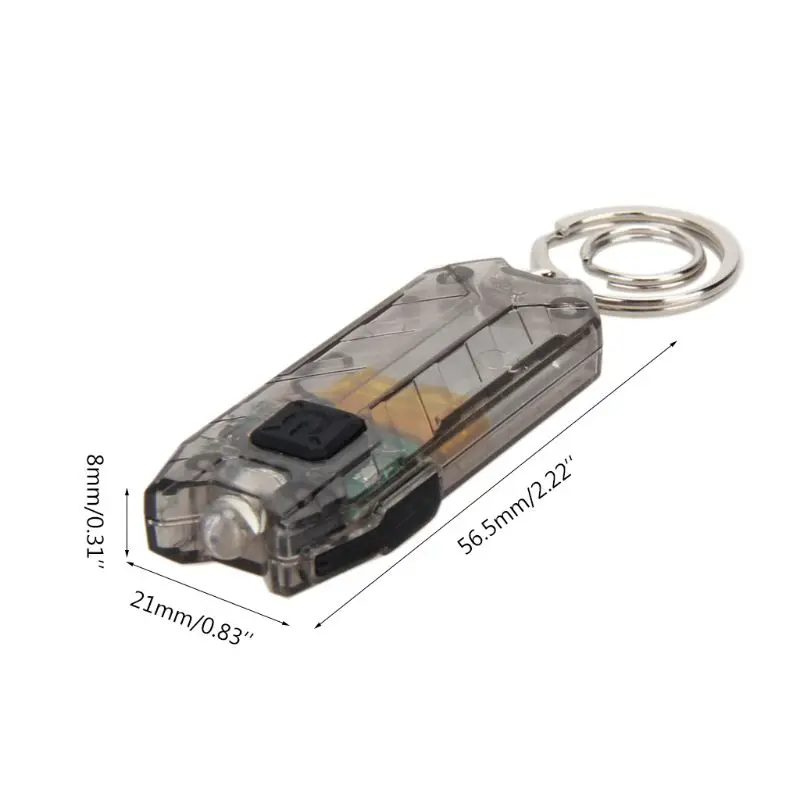 

Mini LED Keychain Flashlight Electric Torch Portable USB Charging 2 Modes Tube Camping Night Reading Cycling Walking